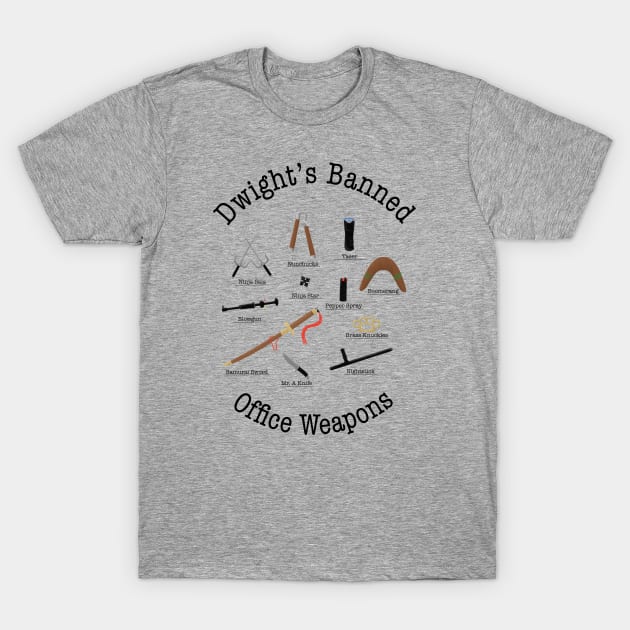 Banned Weapons T-Shirt by Zachterrelldraws